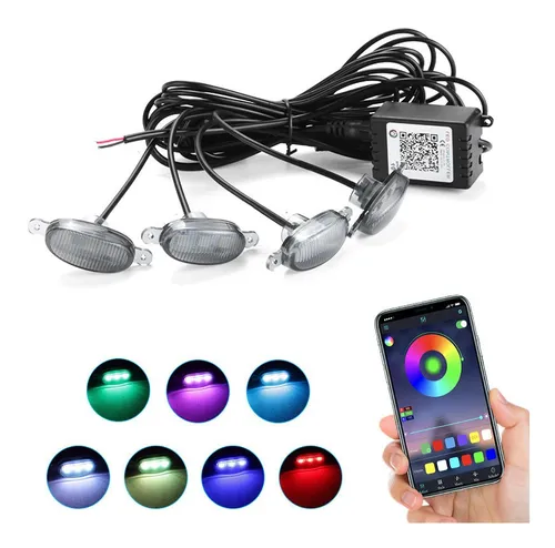 [XR32-FP-07] LUCES DE PARRILLA 4 PZAS RGB XROAD FP-07