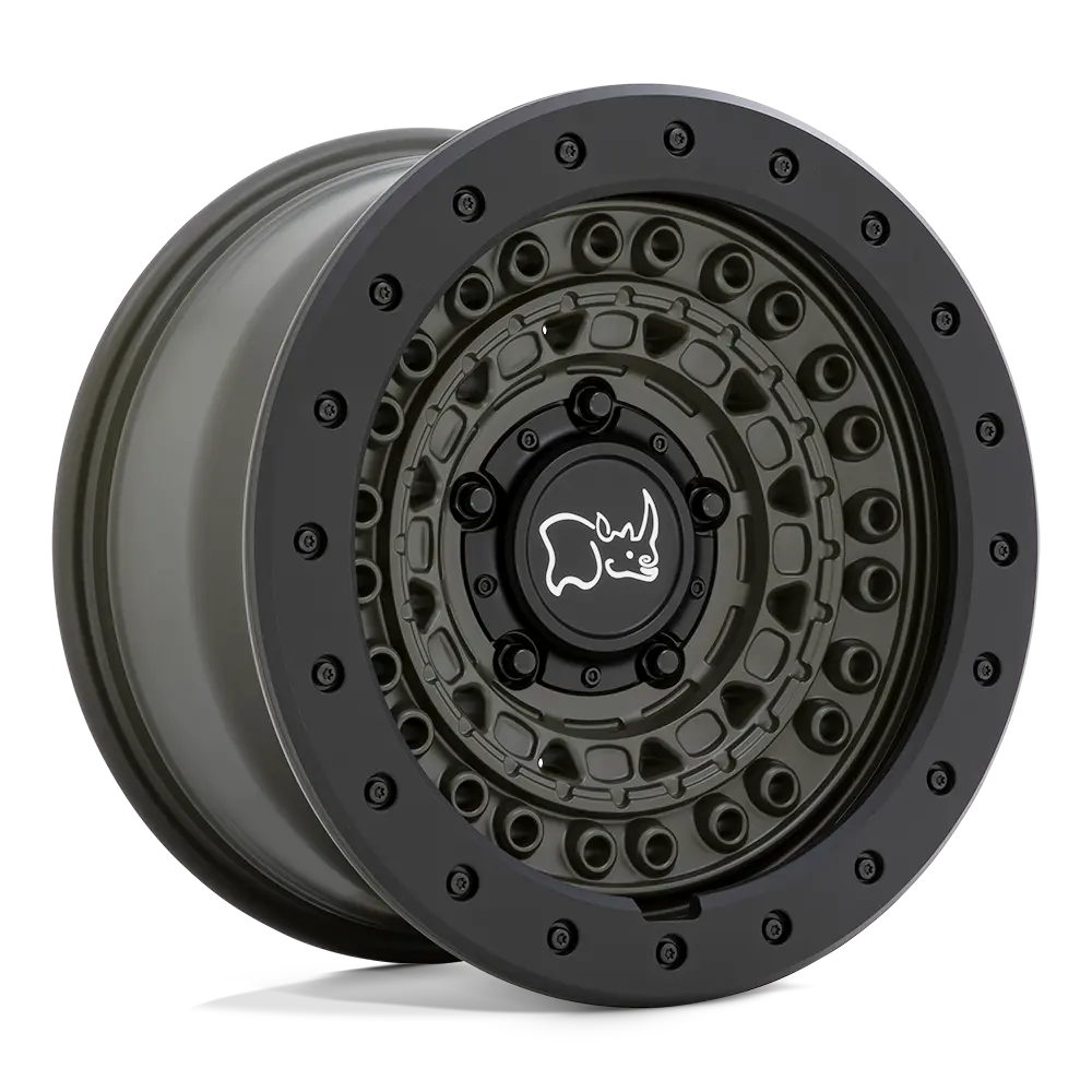 [BR18-6120-BARRICADE] RIN BLACK RHINO 18X9  6-120  CB 67.1 ET10 BARRICADE OLIVE DRAB GREEN W/BLACK ROCK 