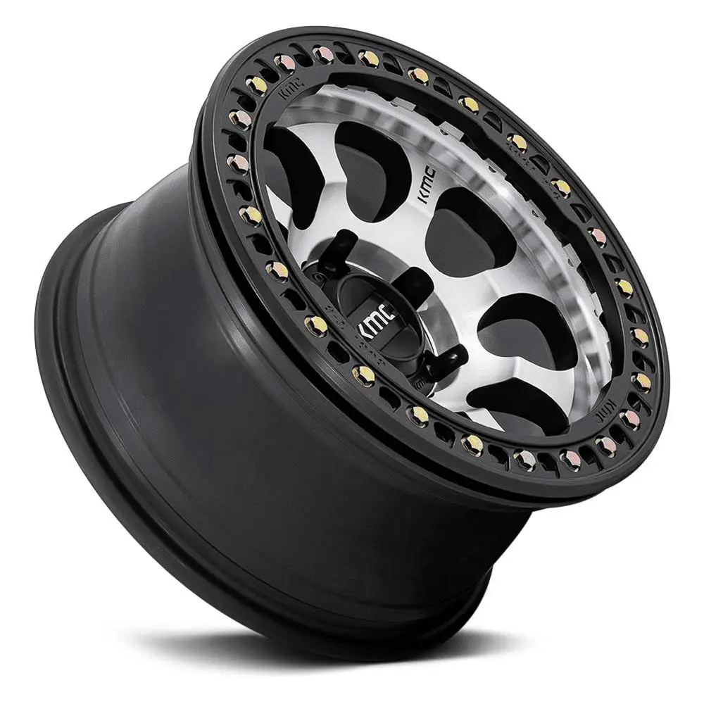 [KM17-6135-KM237-RIOT] RIN 17X9 6135 CB 72.56 ET-12 KM237-RIOT MACH SATIN BLACK WINDOWS  & RING